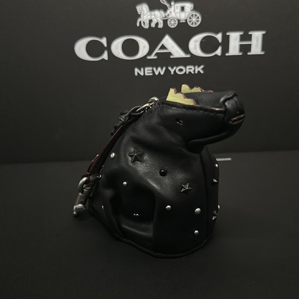 NWT Coach X NASA Rexy Studded Coin purse Bag Charm Space Star Rivet Zipper FOB - Picture 9 of 9